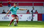 1 September 2018; JJ Hanrahan of Munster practices his kicking prior to the Guinness PRO14 Round 1 match between Munster and Toyota Cheetahs at Thomond Park in Limerick. Photo by Diarmuid Greene/Sportsfile