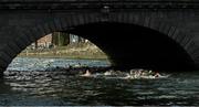 1 September 2018; A general view of competitors during the 99th Dublin City Liffey Swim in Dublin. Photo by Harry Murphy/Sportsfile