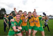 1 September 2018; Corofin players celebrate after the Londis All Ireland Senior Football 7s final match between Naomh Gall and Corofin at Kilmacud Crokes GAA Club in Dublin Photo by Eóin Noonan/Sportsfile