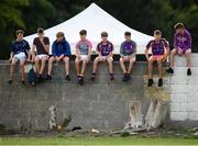 1 September 2018; Young spectators watch on during the Londis All Ireland Senior Football 7s final match between Naomh Gall and Corofin at Kilmacud Crokes GAA Club in Dublin Photo by Eóin Noonan/Sportsfile