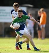 1 September 2018; Ciaran Howard of St Marys in action against Colin Brady of Naomh Gall during the Londis All Ireland Senior Football 7s semi final match between Naomh Gall and St. Marys at Kilmacud Crokes GAA Club in Dublin Photo by Eóin Noonan/Sportsfile