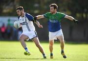 1 September 2018; Conor Burke of Naomh Gall in action against Colm Mac Gamlait of St Marys during the Londis All Ireland Senior Football 7s semi final match between Naomh Gall and St. Marys at Kilmacud Crokes GAA Club in Dublin Photo by Eóin Noonan/Sportsfile