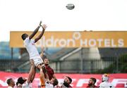 1 September 2018; Junior Pokomela of Toyota Cheetahs wins possession in a lineout ahead of Arno Botha of Munster during the Guinness PRO14 Round 1 match between Munster and Toyota Cheetahs at Thomond Park in Limerick. Photo by Diarmuid Greene/Sportsfile