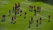 2 September 2018; Members of the Galway squad walk the pitch before the Electric Ireland GAA Football All-Ireland Minor Championship Final match between Kerry and Galway at Croke Park in Dublin. Photo by Ray McManus/Sportsfile