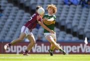 2 September 2018; Paul Walsh of Kerry in action against Tony Gill of Galway during the Electric Ireland GAA Football All-Ireland Minor Championship Final match between Kerry and Galway at Croke Park in Dublin. Photo by Piaras Ó Mídheach/Sportsfile