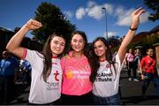 2 September 2018; Tyrone supporters, from left, Eimear and Niamh McPhilips with Kerry McCarton prior to the GAA Football All-Ireland Senior Championship Final match between Dublin and Tyrone at Croke Park in Dublin. Photo by Stephen McCarthy/Sportsfile