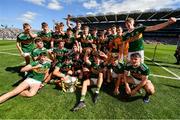 2 September 2018; Kerry players celebrate with the Tom Markham Cup following the Electric Ireland GAA Football All-Ireland Minor Championship Final match between Kerry and Galway at Croke Park in Dublin. Photo by Seb Daly/Sportsfile