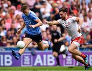 2 September 2018; Paul Mannion of Dublin in action against Pádraig Hampsey of Tyrone during the GAA Football All-Ireland Senior Championship Final match between Dublin and Tyrone at Croke Park in Dublin. Photo by Seb Daly/Sportsfile