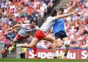 2 September 2018; Dean Rock of Dublin in action against Ronan McNamee, left, and Colm Cavanagh of Tyrone during the GAA Football All-Ireland Senior Championship Final match between Dublin and Tyrone at Croke Park in Dublin. Photo by Brendan Moran/Sportsfile