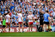 2 September 2018; Kieran McGeary of Tyrone reacts after receiving a black card from referee Conor Lane during the GAA Football All-Ireland Senior Championship Final match between Dublin and Tyrone at Croke Park in Dublin. Photo by Stephen McCarthy/Sportsfile