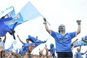 2 September 2018; A young Dublin supporter celebrates after the GAA Football All-Ireland Senior Championship Final match between Dublin and Tyrone at Croke Park in Dublin. Photo by David Fitzgerald/Sportsfile