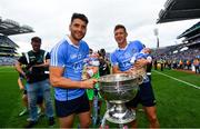 2 September 2018; Dublin players Bernard Brogan, left, and Paul Flynn with twins Donnagh and Keadán Brogan following the GAA Football All-Ireland Senior Championship Final match between Dublin and Tyrone at Croke Park in Dublin. Photo by Ramsey Cardy/Sportsfile