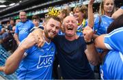 2 September 2018; Jack McCaffrey of Dublin celebrates with his father Noel following the GAA Football All-Ireland Senior Championship Final match between Dublin and Tyrone at Croke Park in Dublin. Photo by David Fitzgerald/Sportsfile