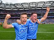 2 September 2018; Eoin Murchan, left, and Brian Howard of Dublin celebrate following the GAA Football All-Ireland Senior Championship Final match between Dublin and Tyrone at Croke Park in Dublin. Photo by Seb Daly/Sportsfile