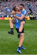 2 September 2018; Brian Fenton, left, and Paul Mannion of Dublin celebrate following the GAA Football All-Ireland Senior Championship Final match between Dublin and Tyrone at Croke Park in Dublin. Photo by Seb Daly/Sportsfile