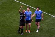 2 September 2018; Referee Conor Lane shows John Small of Dublin a red card during the GAA Football All-Ireland Senior Championship Final match between Dublin and Tyrone at Croke Park in Dublin. Photo by Daire Brennan/Sportsfile