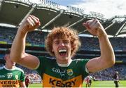 2 September 2018; Paul Walsh of Kerry celebrates after the Electric Ireland GAA Football All-Ireland Minor Championship Final match between Kerry and Galway at Croke Park in Dublin. Photo by Piaras Ó Mídheach/Sportsfile