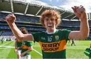 2 September 2018; Paul Walsh of Kerry celebrates after the Electric Ireland GAA Football All-Ireland Minor Championship Final match between Kerry and Galway at Croke Park in Dublin. Photo by Piaras Ó Mídheach/Sportsfile