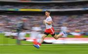 2 September 2018; Tyrone captain Mattie Donnelly runs out onto the pitch prior to the GAA Football All-Ireland Senior Championship Final match between Dublin and Tyrone at Croke Park in Dublin. Photo by Brendan Moran/Sportsfile