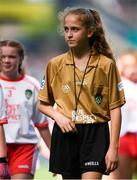 2 September 2018; Leonie Ní Loinsigh, Gaelscoil Uí Riada, Bishopstown, Co Cork, during the INTO Cumann na mBunscol GAA Respect Exhibition Go Games at the Electric Ireland GAA Football All-Ireland Minor Championship Final match between Kerry and Galway at Croke Park in Dublin. Photo by Eóin Noonan/Sportsfile