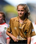 2 September 2018; Leonie Ní Loinsigh, Gaelscoil Uí Riada, Bishopstown, Co Cork, during the INTO Cumann na mBunscol GAA Respect Exhibition Go Games at the Electric Ireland GAA Football All-Ireland Minor Championship Final match between Kerry and Galway at Croke Park in Dublin. Photo by Eóin Noonan/Sportsfile