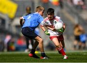 2 September 2018; Ben McGrath, Ballyholland PS, Newry, Co Down, representing Tyrone, in action against Evan Moynihan, St Mary's BNS, Rathfarnham, Co Dublin, during the INTO Cumann na mBunscol GAA Respect Exhibition Go Games at the Electric Ireland GAA Football All-Ireland Minor Championship Final match between Kerry and Galway at Croke Park in Dublin. Photo by Eóin Noonan/Sportsfile