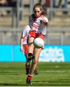 2 September 2018; Grace Quinn, St John's P. Dernaflaw, Co Derry, representing Tyrone, during the INTO Cumann na mBunscol GAA Respect Exhibition Go Games at the Electric Ireland GAA Football All-Ireland Minor Championship Final match between Kerry and Galway at Croke Park in Dublin. Photo by Oliver McVeigh/Sportsfile