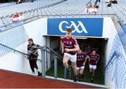 2 September 2018; Galway players make their way out to the pitch ahead of the Electric Ireland GAA Football All-Ireland Minor Championship Final match between Kerry and Galway at Croke Park in Dublin. Photo by Eóin Noonan/Sportsfile