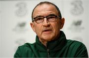3 September 2018; Republic of Ireland manager Martin O'Neill during a press conference at the FAI National Training Centre in Abbotstown, Dublin. Photo by Stephen McCarthy/Sportsfile