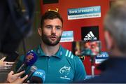 3 September 2018; Jaco Taute during a Munster Rugby press conference at the University of Limerick in Limerick. Photo by Diarmuid Greene/Sportsfile