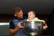 3 September 2018; Lorcan McAuley, age 15 months, from Sixmilebridge, Co Clare, with Dublin footballer Jonny Cooper during the All-Ireland Senior Football Champions visit to Our Lady's Children's Hospital, Crumlin in Dublin. Photo by Piaras Ó Mídheach/Sportsfile