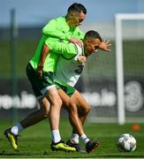 3 September 2018; Graham Burke, right, and Shaun Williams during Republic of Ireland squad training at the FAI National Training Centre in Abbotstown, Dublin. Photo by Stephen McCarthy/Sportsfile