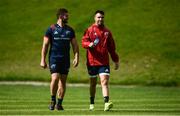 3 September 2018; Jaco Taute and Conor Murray arrive for Munster Rugby squad training at the University of Limerick in Limerick. Photo by Diarmuid Greene/Sportsfile