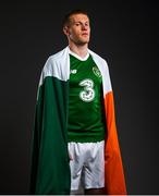 3 September 2018; James McClean wearing the new Republic of Ireland home jersey poses for a portrait. The jersey manufactured by New Balance is available in stores from 14/9/2019. Photo by Stephen McCarthy/Sportsfile