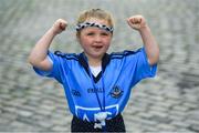 3 September 2018; Dublin supporter Elis Gantley, age 5, from Dublin City, during the Dublin All-Ireland Football Winning team homecoming at Smithfield in Dublin. Photo by David Fitzgerald/Sportsfile