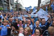 3 September 2018; Dublin supporters during the Dublin All-Ireland Football Winning team homecoming at Smithfield in Dublin. Photo by David Fitzgerald/Sportsfile