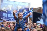 3 September 2018; A young Dublin supporter during the Dublin All-Ireland Football Winning team homecoming at Smithfield in Dublin. Photo by David Fitzgerald/Sportsfile