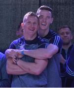 3 September 2018; Ciarán Kilkenny and Brian Fenton, right, during the Dublin All-Ireland Football Winning team homecoming at Smithfield in Dublin. Photo by David Fitzgerald/Sportsfile