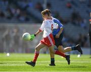 2 September 2018; Eoghan Scott, Glenswilly NS, Letterkenny, Co Donegal, representing Tyrone,  during the INTO Cumann na mBunscol GAA Respect Exhibition Go Games at the Electric Ireland GAA Football All-Ireland Minor Championship Final match between Kerry and Galway at Croke Park in Dublin. Photo by Ray McManus/Sportsfile