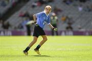 2 September 2018; Lucy White, Scoil Naomh Mhuire, Muchgrange, Co Louth, representing Dublin, during the INTO Cumann na mBunscol GAA Respect Exhibition Go Games at the Electric Ireland GAA Football All-Ireland Minor Championship Final match between Kerry and Galway at Croke Park in Dublin. Photo by Piaras Ó Mídheach/Sportsfile