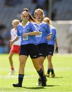 2 September 2018; Lisa Seery, Ardnagrath NS, Athlone, Co Westmeath, representing Dublin, during the INTO Cumann na mBunscol GAA Respect Exhibition Go Games at the Electric Ireland GAA Football All-Ireland Minor Championship Final match between Kerry and Galway at Croke Park in Dublin. Photo by Piaras Ó Mídheach/Sportsfile