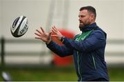 4 September 2018; Backs coach Nigel Carolan during Connacht Rugby squad training at the Sportsground in Galway. Photo by Harry Murphy/Sportsfile