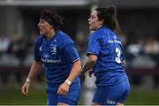 31 August 2018; Katie O'Dwyer, right, and Lindsay Peat of Leinster during the Women’s Interprovincial Championship match between Leinster and Ulster at Blackrock RFC in Dublin. Photo by Piaras Ó Mídheach/Sportsfile