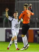 4 September 2018; Andy Lyons, left, and Sean Bohan of Bohemians celebrate their side's first goal during the SSE Airtricity League U19 Enda McQuill Cup Final match between St. Patrick's Athletic and Bohemians at Richmond Park in Inchicore, Dublin. Photo by Sam Barnes/Sportsfile
