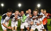 4 September 2018; Bohemians players celebrate at the final whistle following the SSE Airtricity League U19 Enda McQuill Cup Final match between St. Patrick's Athletic and Bohemians at Richmond Park in Inchicore, Dublin. Photo by Sam Barnes/Sportsfile