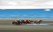 6 September 2018; Runners and riders during the Bohan Hyland & Associates Handicap during the Laytown Strand Races at Laytown in Meath. Photo by David Fitzgerald/Sportsfile