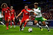 6 September 2018; Callum Robinson of Republic of Ireland in action against Connor Roberts of Wales during the UEFA Nations League match between Wales and Republic of Ireland at the Cardiff City Stadium in Cardiff, Wales. Photo by Stephen McCarthy/Sportsfile