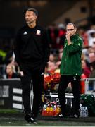 6 September 2018; Republic of Ireland manager Martin O'Neill, right, and Wales manager Ryan Giggs during the UEFA Nations League match between Wales and Republic of Ireland at the Cardiff City Stadium in Cardiff, Wales. Photo by Stephen McCarthy/Sportsfile