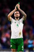 6 September 2018; Shane Duffy of Republic of Ireland applauds supporters following the UEFA Nations League match between Wales and Republic of Ireland at the Cardiff City Stadium in Cardiff, Wales. Photo by Stephen McCarthy/Sportsfile