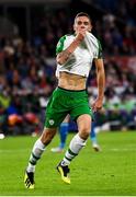 6 September 2018; Shaun Williams of Republic of Ireland celebrates after scoring his side's goal during the UEFA Nations League match between Wales and Republic of Ireland at the Cardiff City Stadium in Cardiff, Wales. Photo by Stephen McCarthy/Sportsfile